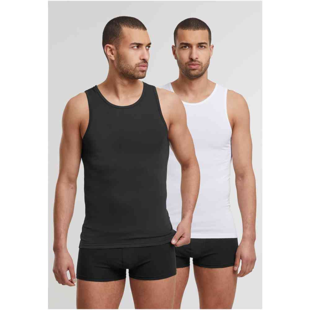 Urban Classics - Bamboo 2Pack Débardeur - Noir/Blanc
